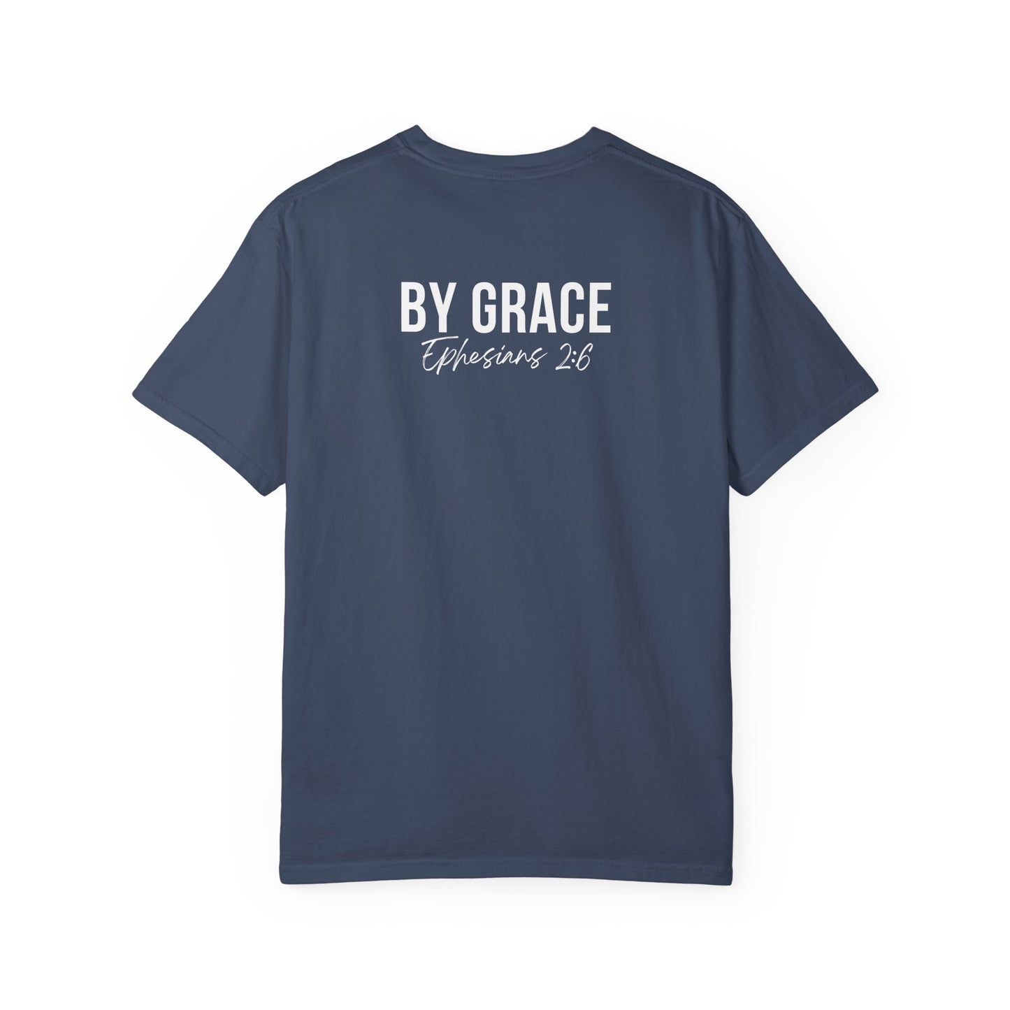 Elevated Christian T-Shirt | “By Grace” Scripture Back Print | Faith Streetwear | Inspirational Unisex Cotton Top | Everyday Wear & Gift Idea