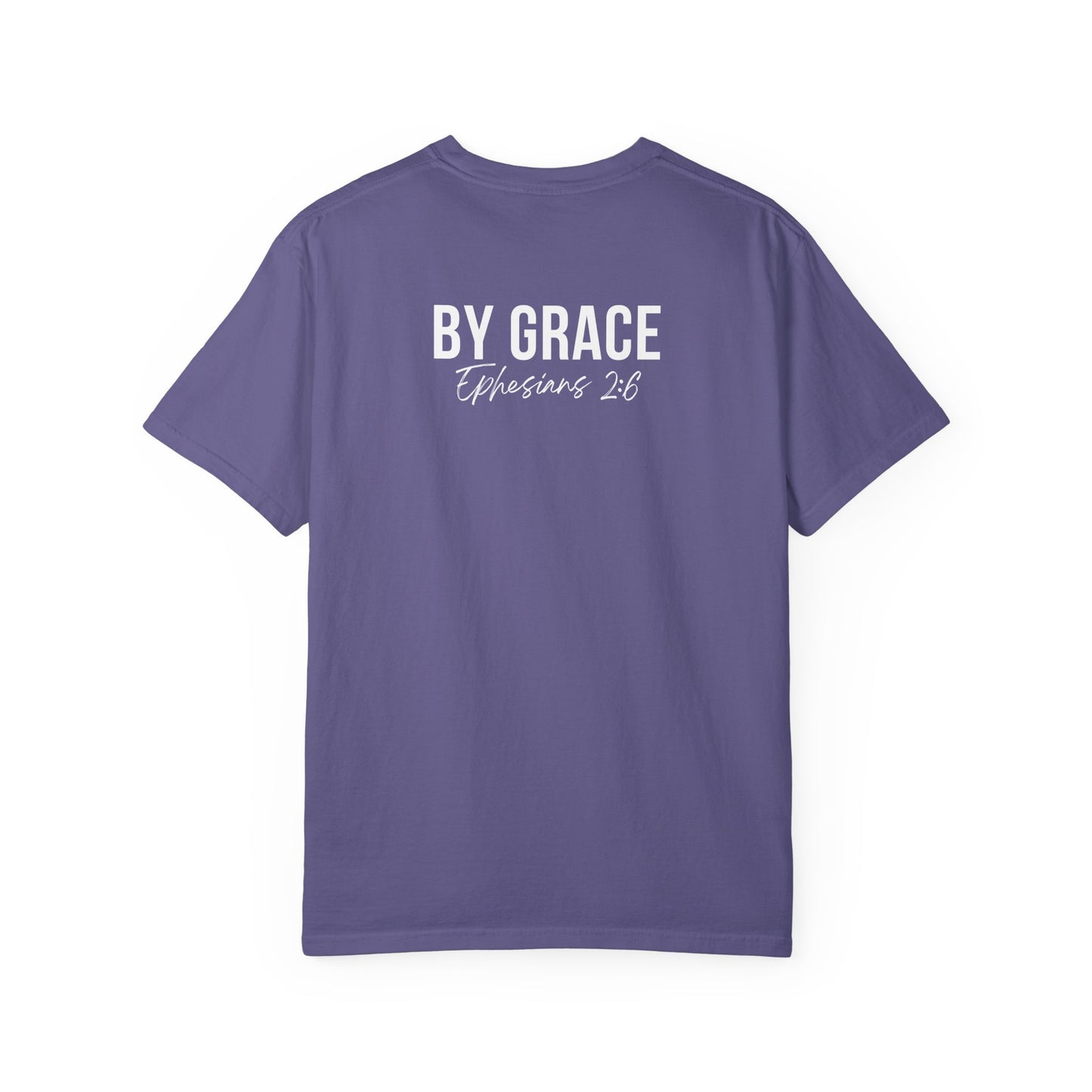 Elevated Christian T-Shirt | “By Grace” Scripture Back Print | Faith Streetwear | Inspirational Unisex Cotton Top | Everyday Wear & Gift Idea