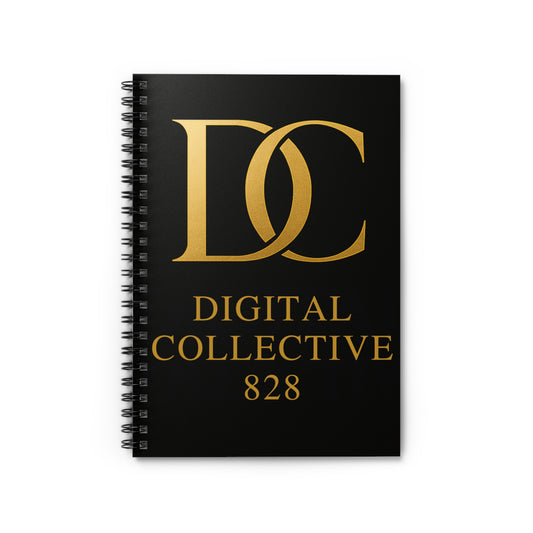 Digital Collective 828 Elegant Spiral Notebook – Ruled Line Journal for Creative Minds, Business Planner, Student Gift, Stylish Stationery