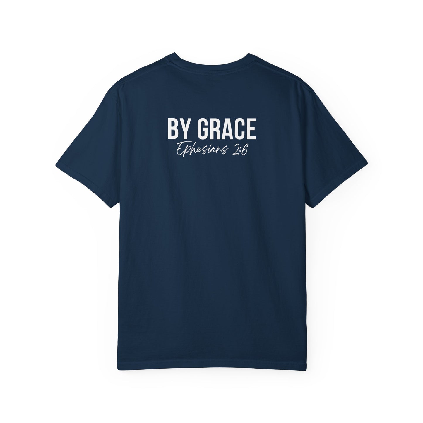 Elevated Christian T-Shirt | “By Grace” Scripture Back Print | Faith Streetwear | Inspirational Unisex Cotton Top | Everyday Wear & Gift Idea