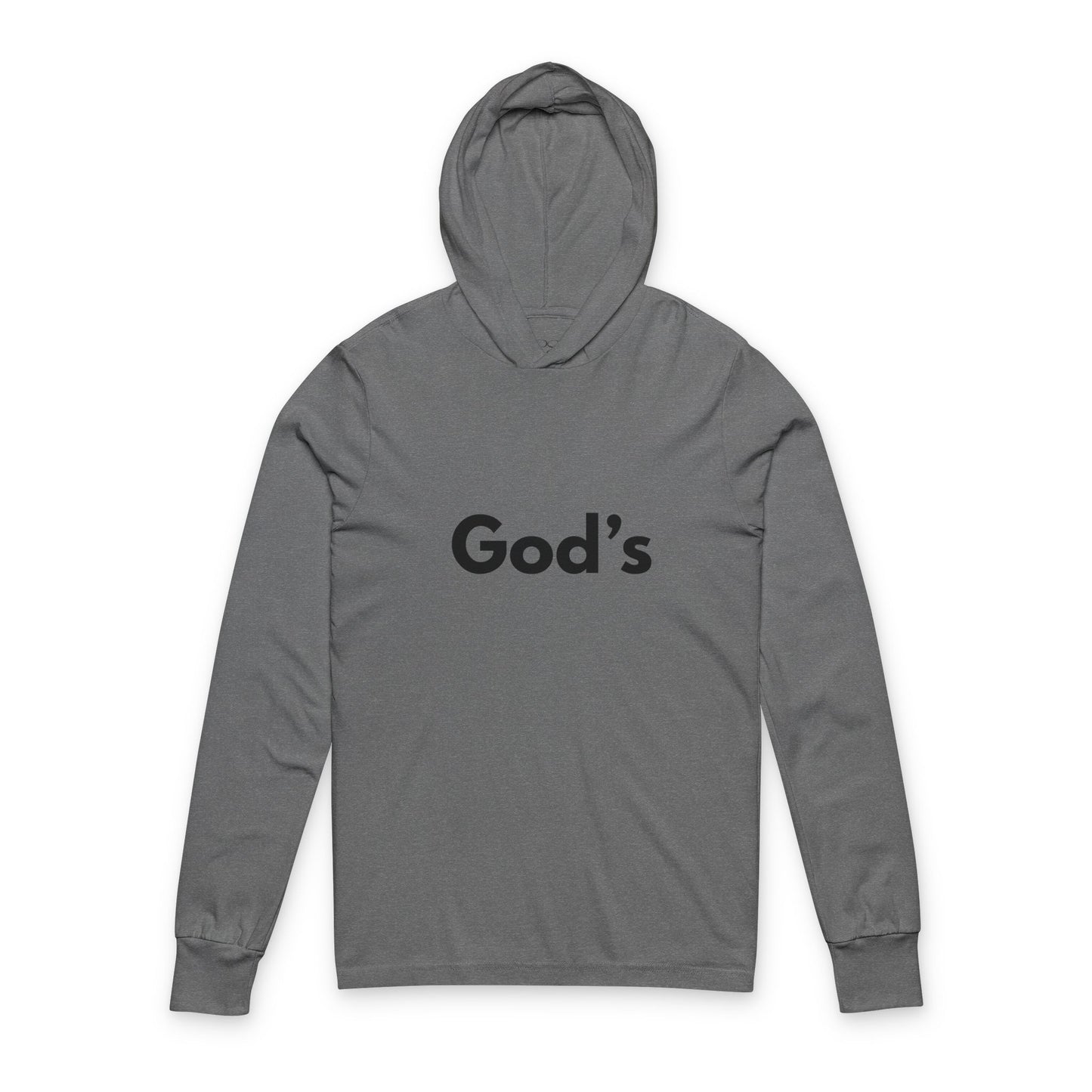 God's Unisex Hooded Long Sleeve Tee - Faith Apparel, Christian Gift, Casual Hoodie, Spiritual Wear, Inspirational Clothing