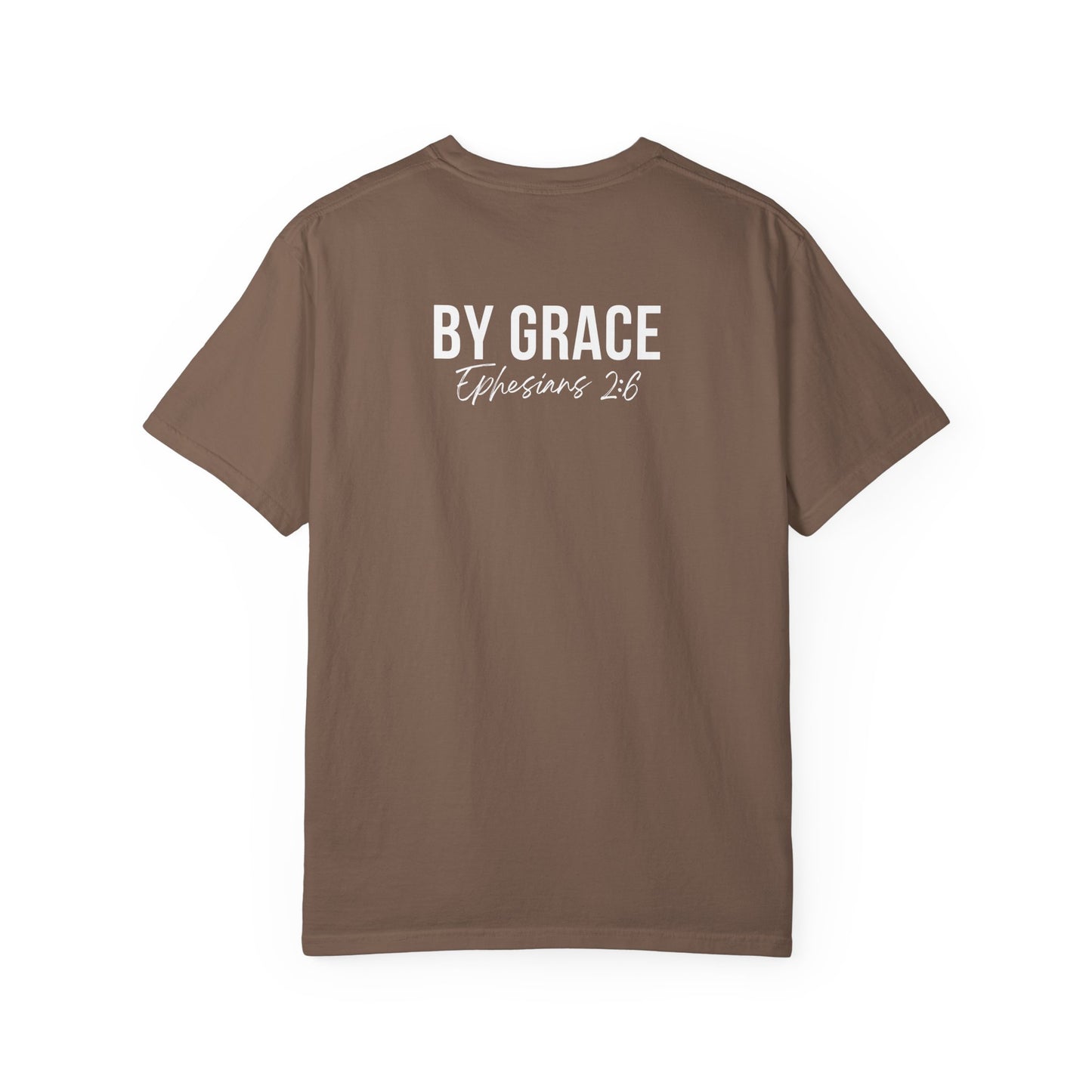 Elevated Christian T-Shirt | “By Grace” Scripture Back Print | Faith Streetwear | Inspirational Unisex Cotton Top | Everyday Wear & Gift Idea