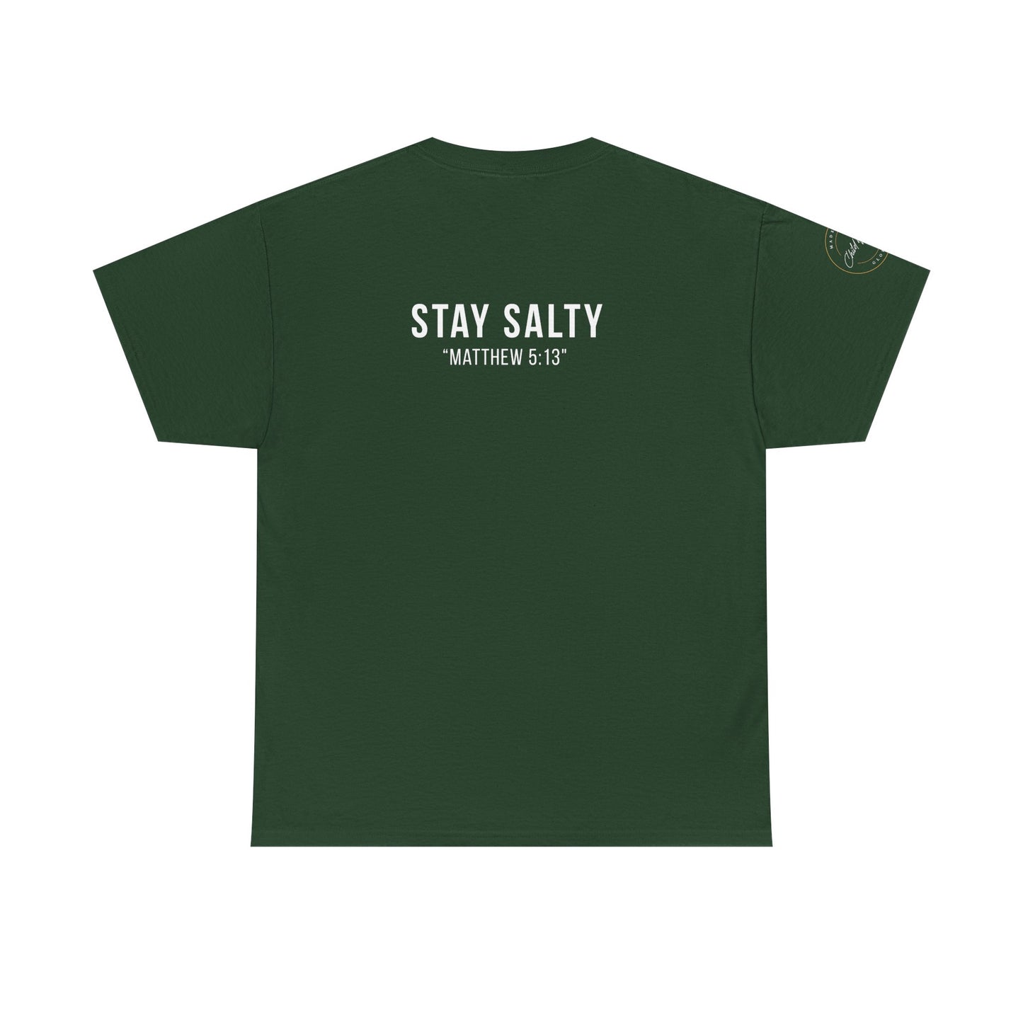Stay Salty Unisex Heavy Cotton Tee | Casual Shirt, Funny Tee, Inspirational Gift, Faith-based Apparel, Everyday Wear