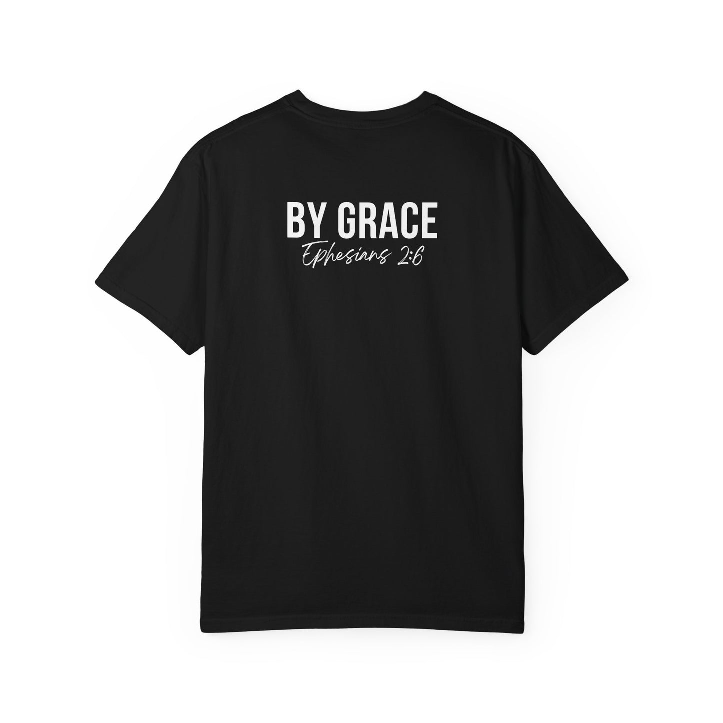 Elevated Christian T-Shirt | “By Grace” Scripture Back Print | Faith Streetwear | Inspirational Unisex Cotton Top | Everyday Wear & Gift Idea