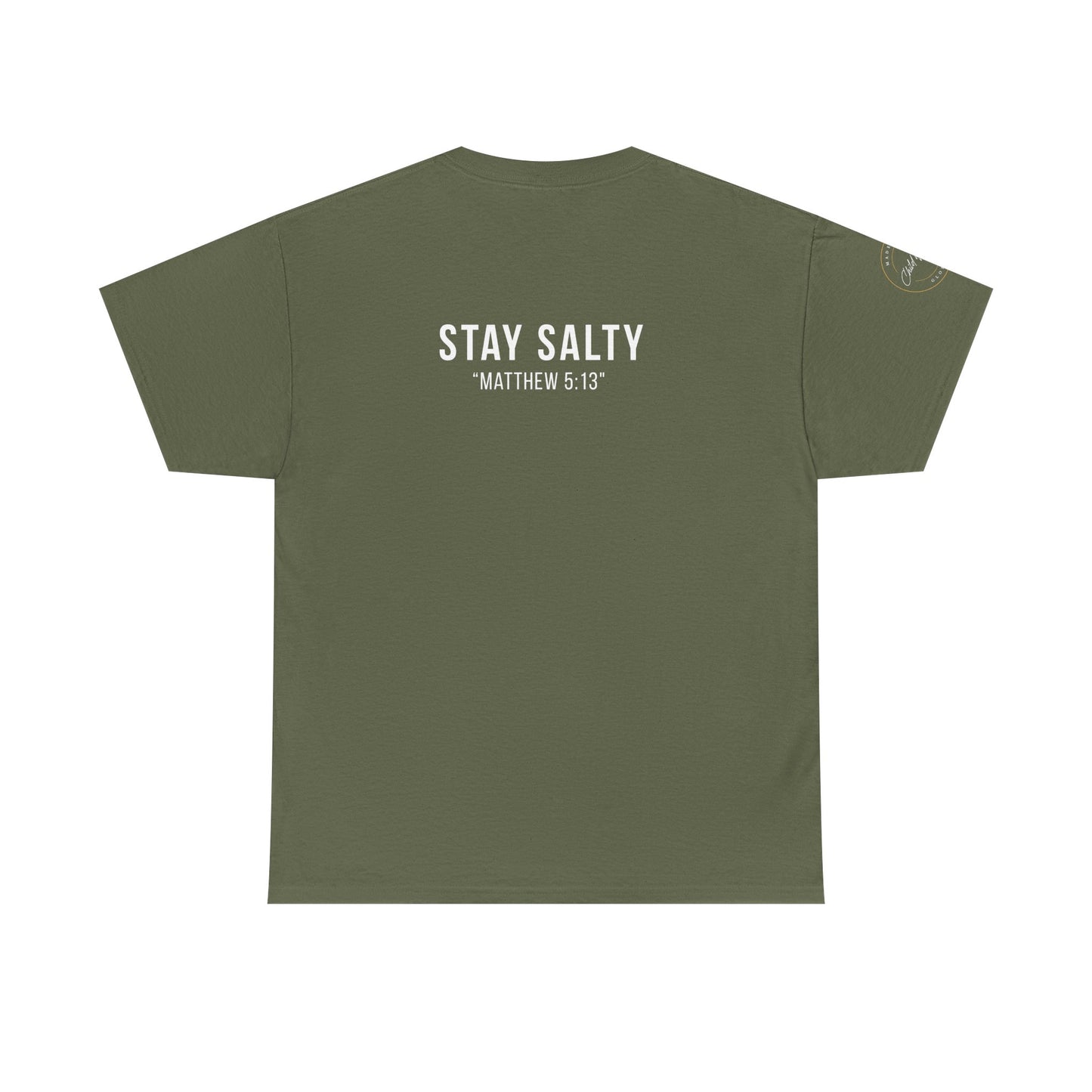 Stay Salty Unisex Heavy Cotton Tee | Casual Shirt, Funny Tee, Inspirational Gift, Faith-based Apparel, Everyday Wear