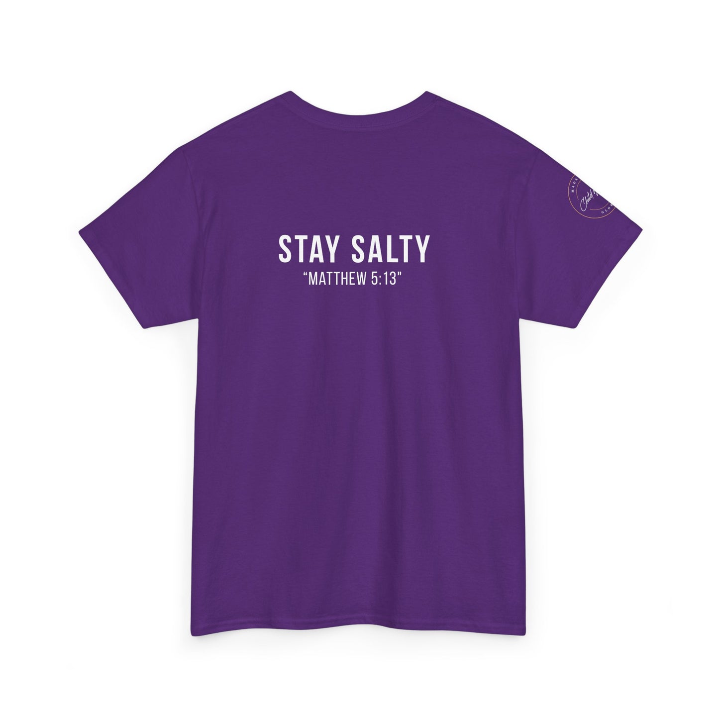Stay Salty Unisex Heavy Cotton Tee | Casual Shirt, Funny Tee, Inspirational Gift, Faith-based Apparel, Everyday Wear