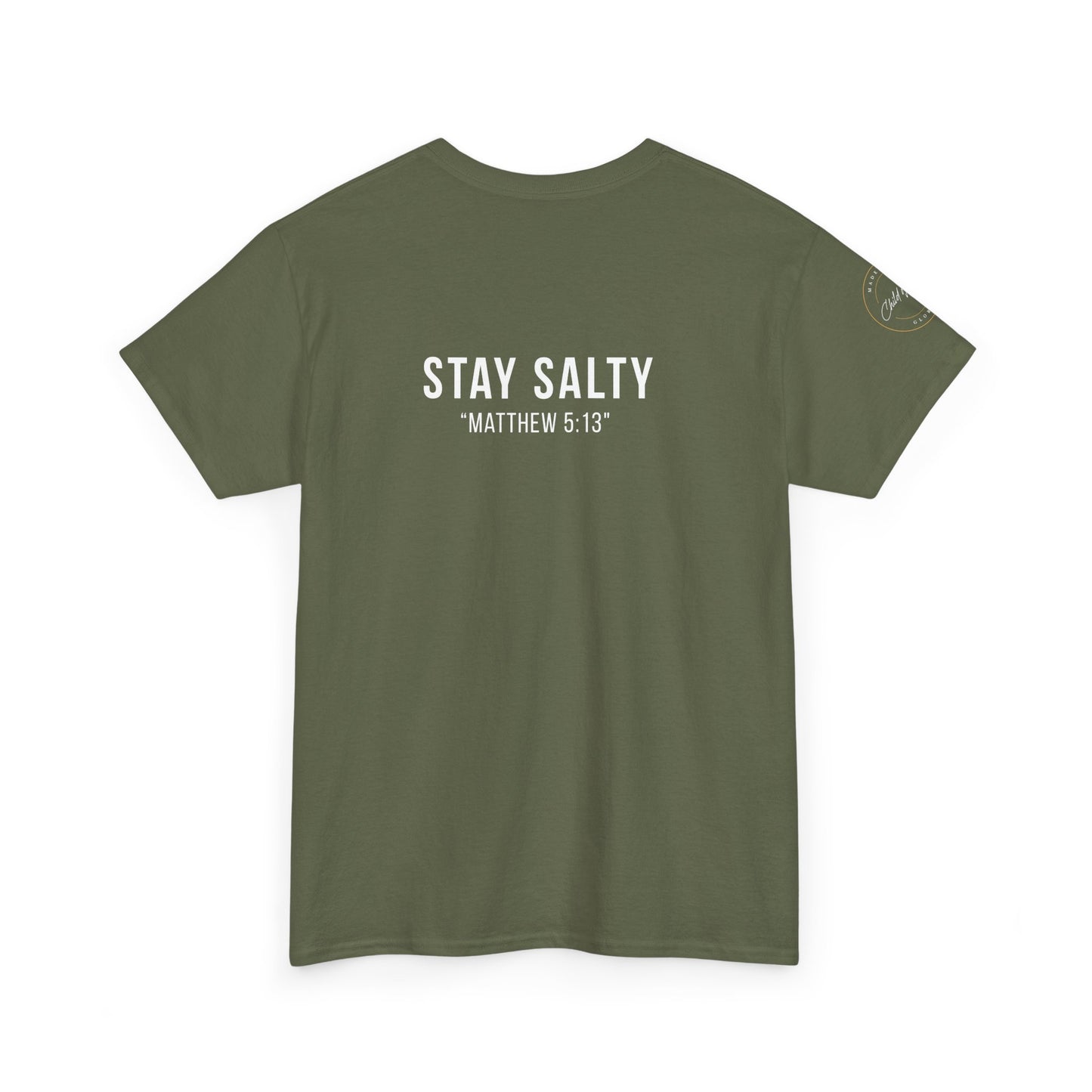 Stay Salty Unisex Heavy Cotton Tee | Casual Shirt, Funny Tee, Inspirational Gift, Faith-based Apparel, Everyday Wear