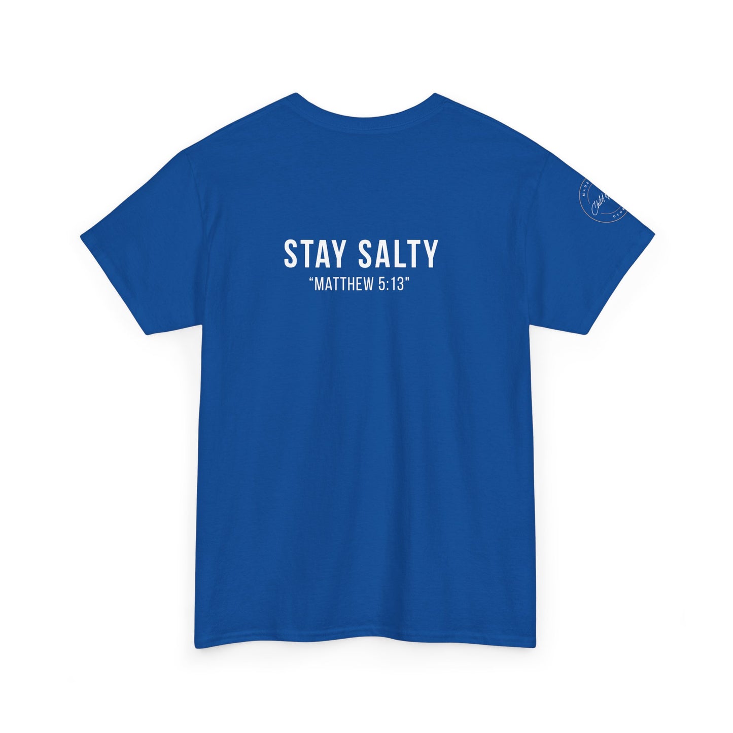 Stay Salty Unisex Heavy Cotton Tee | Casual Shirt, Funny Tee, Inspirational Gift, Faith-based Apparel, Everyday Wear