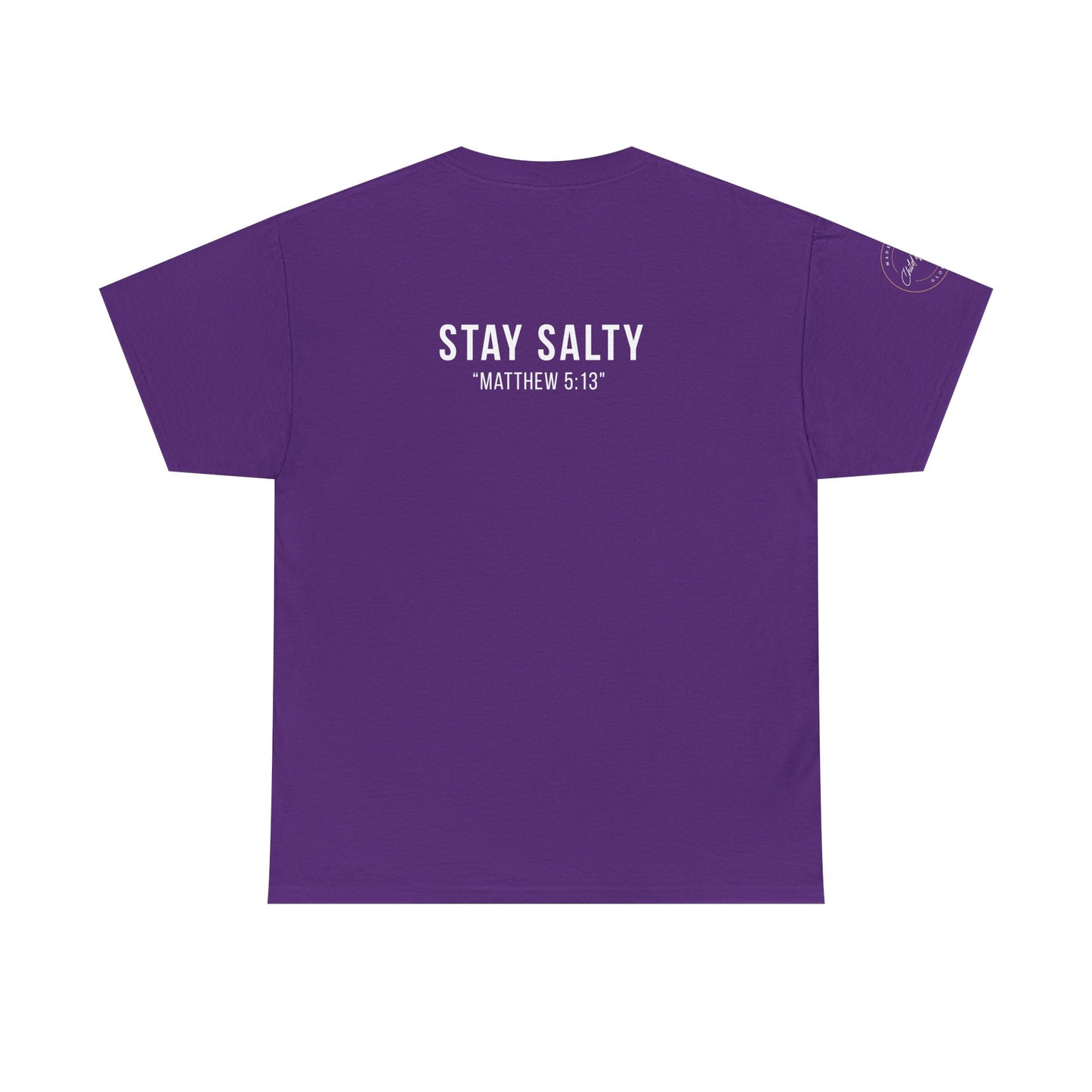 Stay Salty Unisex Heavy Cotton Tee | Casual Shirt, Funny Tee, Inspirational Gift, Faith-based Apparel, Everyday Wear
