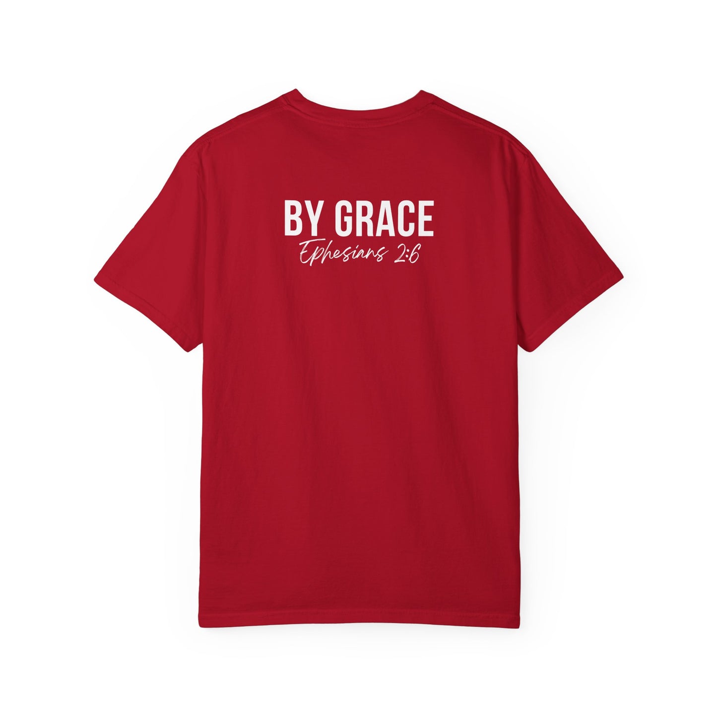 Elevated Christian T-Shirt | “By Grace” Scripture Back Print | Faith Streetwear | Inspirational Unisex Cotton Top | Everyday Wear & Gift Idea