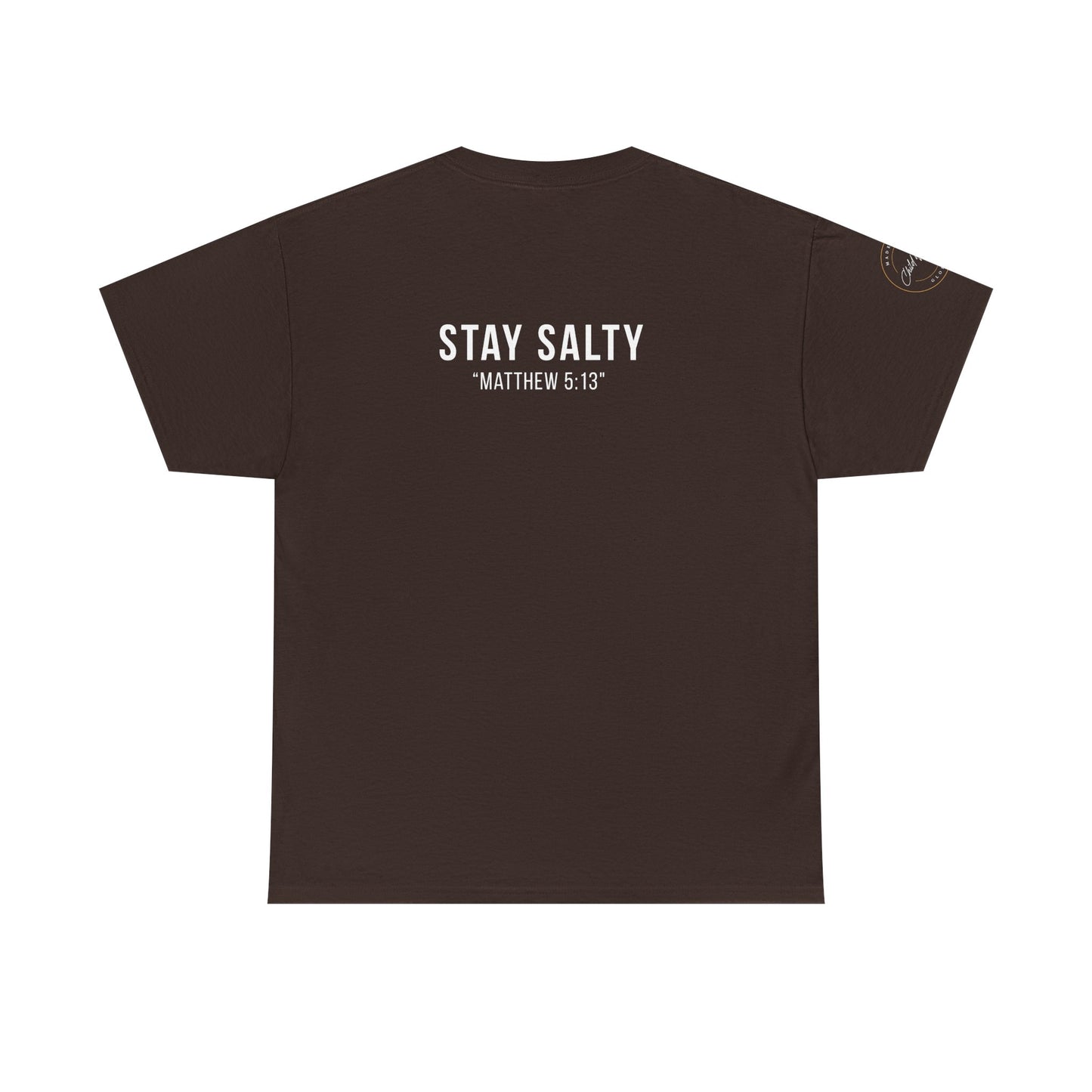Stay Salty Unisex Heavy Cotton Tee | Casual Shirt, Funny Tee, Inspirational Gift, Faith-based Apparel, Everyday Wear