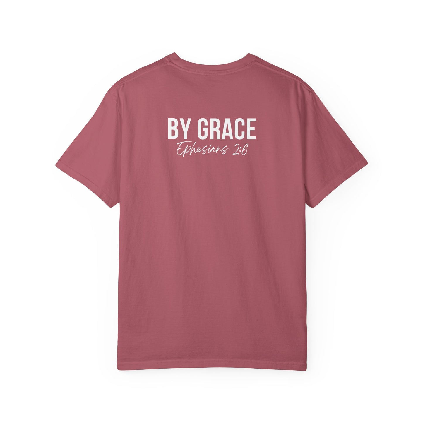 Elevated Christian T-Shirt | “By Grace” Scripture Back Print | Faith Streetwear | Inspirational Unisex Cotton Top | Everyday Wear & Gift Idea