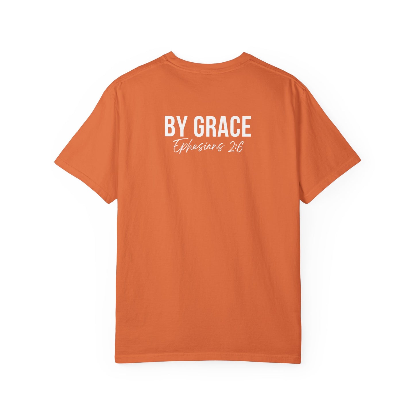 Elevated Christian T-Shirt | “By Grace” Scripture Back Print | Faith Streetwear | Inspirational Unisex Cotton Top | Everyday Wear & Gift Idea