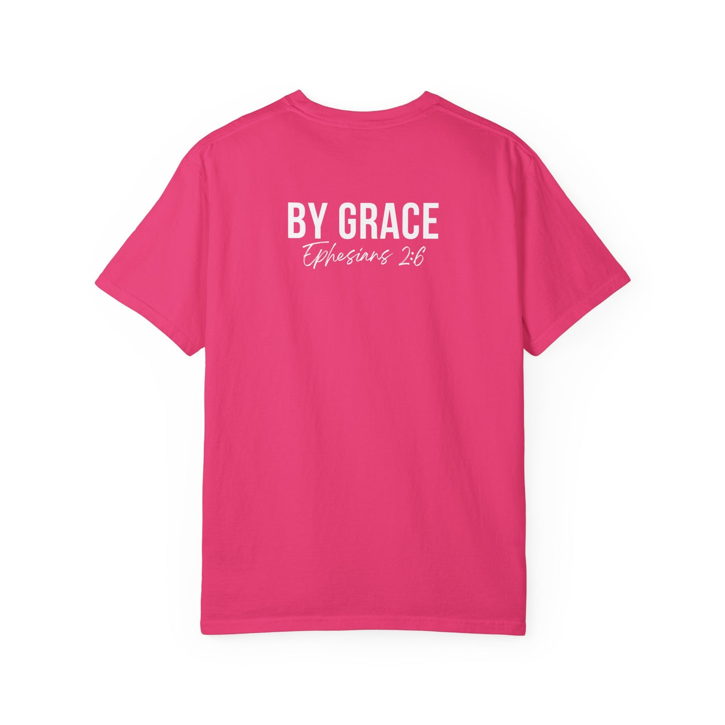 Elevated Christian T-Shirt | “By Grace” Scripture Back Print | Faith Streetwear | Inspirational Unisex Cotton Top | Everyday Wear & Gift Idea