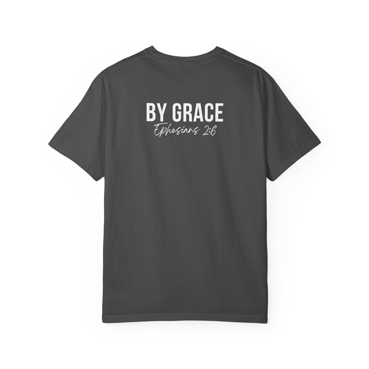 Elevated Christian T-Shirt | “By Grace” Scripture Back Print | Faith Streetwear | Inspirational Unisex Cotton Top | Everyday Wear & Gift Idea