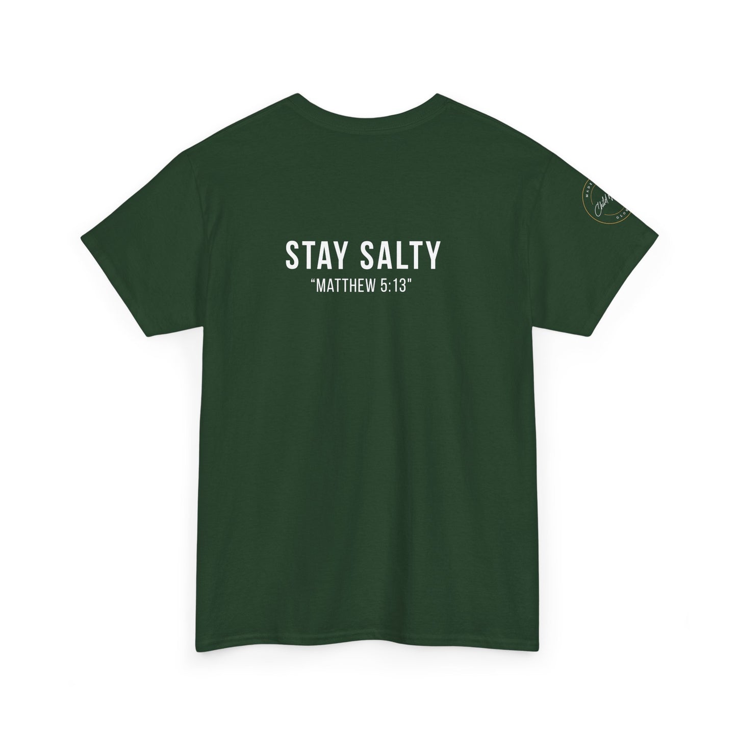 Stay Salty Unisex Heavy Cotton Tee | Casual Shirt, Funny Tee, Inspirational Gift, Faith-based Apparel, Everyday Wear