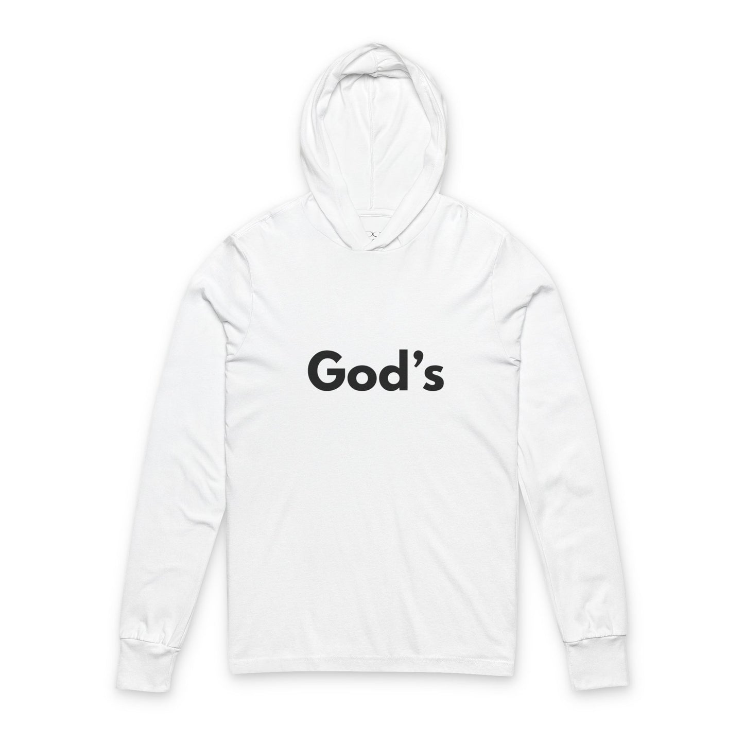 God's Unisex Hooded Long Sleeve Tee - Faith Apparel, Christian Gift, Casual Hoodie, Spiritual Wear, Inspirational Clothing