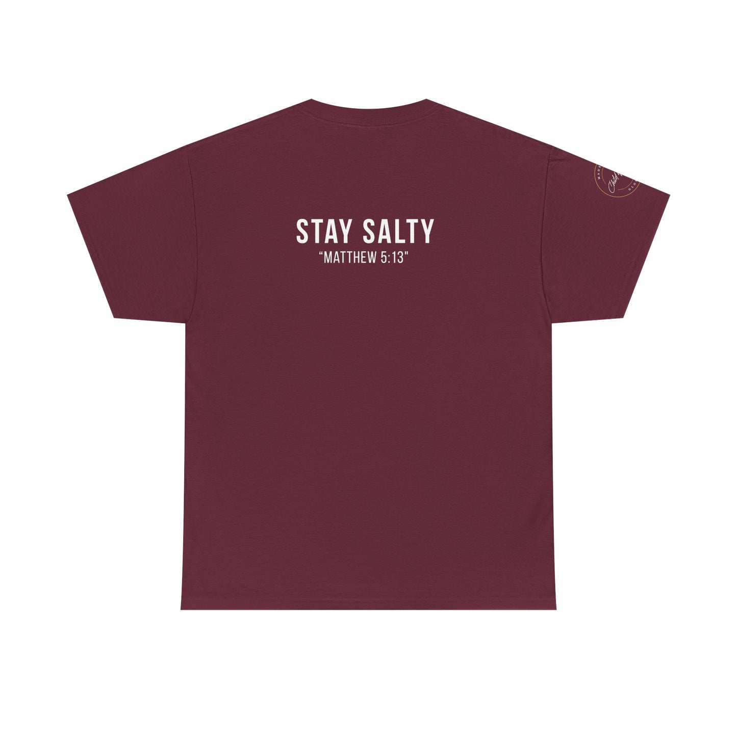 Stay Salty Unisex Heavy Cotton Tee | Casual Shirt, Funny Tee, Inspirational Gift, Faith-based Apparel, Everyday Wear