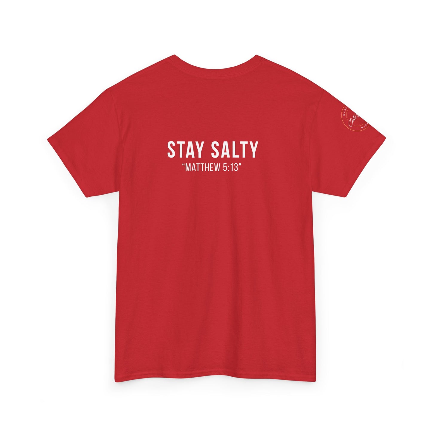 Stay Salty Unisex Heavy Cotton Tee | Casual Shirt, Funny Tee, Inspirational Gift, Faith-based Apparel, Everyday Wear