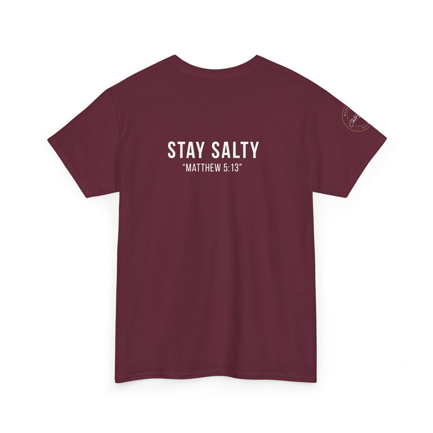Stay Salty Unisex Heavy Cotton Tee | Casual Shirt, Funny Tee, Inspirational Gift, Faith-based Apparel, Everyday Wear
